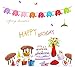E&L Elephant Pal Party Themed Decorations Kit, Birthday Party Supplies, Elephant Party Favors,Birthday Party Banner, Set of 8 Pieces Colorful Elephant Flags