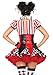 Leg Avenue womens Harlequin Clown Costume, Black/Red, Medium US