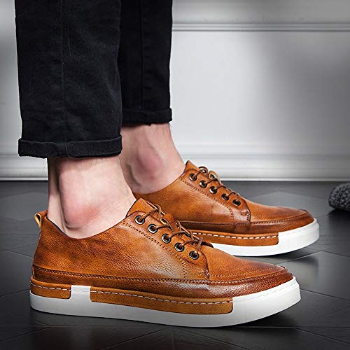 Christmas Deals! Teresamoon Men's Lace-Up Shoes Driving Leather Sneakers Casual Shoes Formal Business Shoes - Thumbnail 4
