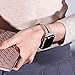 Kaome Leather Band Compatible for Apple Watch Band 44mm 42mm, Slim Elegant Strap, Women Replacement Bands for iWatch Series 5 Series 4 Series 3, Fashionable Feminine Breathable Slit Design-Sand Pink