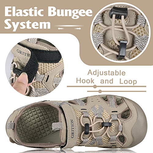 GRITION-Women-Outdoor-Hiking-Sandals-Summer-Adjustable-Closed-Toe-Beach-Sport-Walking-Shoes-Blue-Purple-Beige