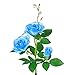 XLUX Outdoor Solar Powered Rose Lights Flower Stake, for Garden Patio Yard Christmas Pathway Decoration, Blue