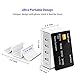 Atizzy Multi Port USB Charger with Phone Stand, 24W 4.8A 4-Port USB Hub Rapid Desktop Charging Station USB Adapter for Apple iOS,Samsung Android & All Other USB Enabled Devices-White