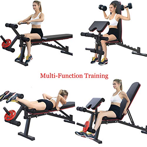 Weight-Bench-with-Leg-Extension-and-Leg-CurlStrength-Training-Bench-for-Full-Body-Workout-Bench-with-Fast-Folding-Max-Load-661LBSBlack