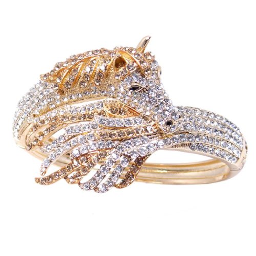 Ever faith women s crystal enamel gorgeous sleeping pegasus brace…