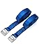 Two Pack of Premium Lashing Straps by Vault - 8 Ft Long – Rated 250 Lbs - Tie Down Strap for Kayaks Carriers, Moving Canoes, Roof Racks - Great Accessory to Ratchet Tie-Downs Battery Strap Marine