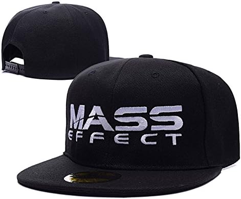 YUDUODUO Mass Effect Game Logo Adjustable Snapback Caps Embroidery Hats - Black