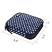 Damero Crochet Hook Case, Travel Storage Bag for Various Crochet Needles and Accessories, Lightweight and Compact, Easy to Carry, Medium, Blue Dots (No Accessories Included)