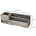 MyGift Rustic Torched Wood Desktop Pencil Cup/Pen Caddy and 2 Slot Letter Sorter Office Accessory Organizer Station