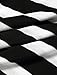 Allegra K Women's Stripes Round Neck Spring Tunic Knit Shirt L Black White