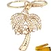 Bling Bling Crystal Rhinestone Artificial Pearls Graven 3D Cubic Coconut Palm Tree Shaped Metal Keychain Car Phone Purse Bag Decoration Holiday Gift