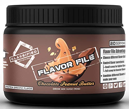 Chocolate Peanut Butter Powder Instant Flavored Drink Mix - 20 Servings Sugar Free, Dairy Free & Zero Carbs Sweetener For Protein Shake Flavoring, Coffee & More. 5 Calories Per Serving 4oz Flavor File - Thumbnail 5