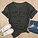 FULLIN Loose T-Shirt Blouse Women First Of All Coffee Letter Print T-shirt Short Sleeve Round Neck Baseball Shirt,XL