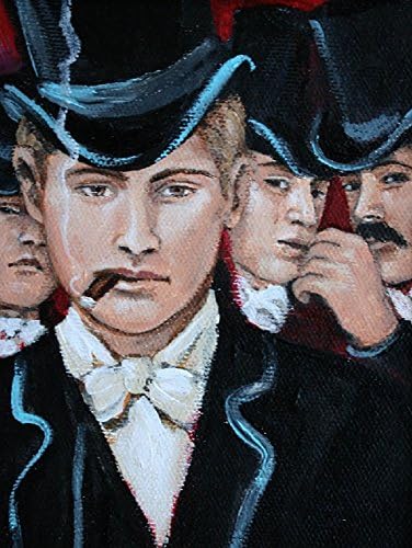 New Gay Man in Town~Top Hats and Tails ~Fine Art Print by Artist CE Turner