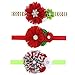 ZOONAI Baby Girl Christmas Headbands Infant Flower Bow Hair Bands Accessories