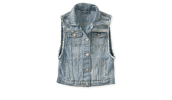 Amazon.com: Aeropostale Americana - Chaleco de mezclilla para mujer, color  azul, 176, XS : Ropa, Zapatos y Joyería