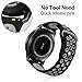 Meifox Compatible with Gear S3 Bands,Soft Silicone Replacement Band for Samsung Gear S3 Frontier/Classic Smart Watch,Also for Huawei Watch 2 Classic Smartwatch(22mm) (Black-red, L)
