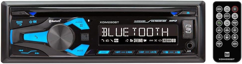 Single-DIN in-Dash CD Receiver with Bluetooth