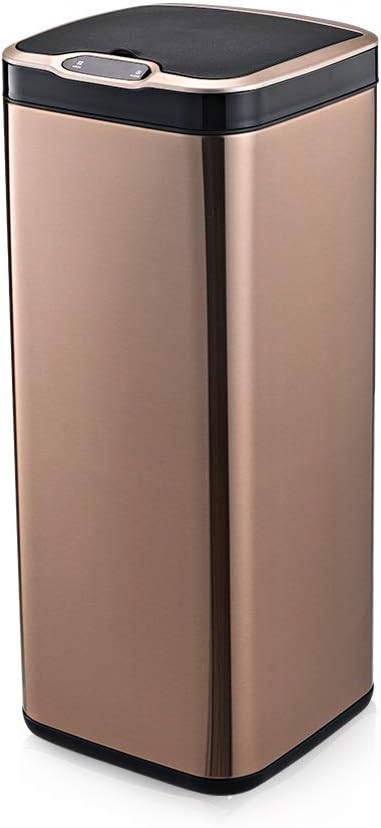 WECAM 25 L Rectangle Stainless Steel Gold Color Sensor Trash Bin Without Inner Bucket