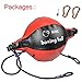 DJDZ Leather Boxing Speed Dodge Ball MMA Double End Punch Bag Floor to Ceiling Rope Training Punching Workout (Red & Black)