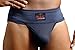 S&C JockStrap Gym Athletic Cotton Supporter with Cup Pocket for Mens Gym (Navy Blue) M