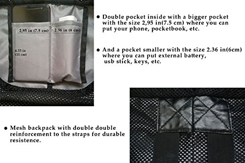 Mesh Drawstring Bag Mesh Backpack With Adjustable Shoulder Strap - Sport Equipment Bag Perfect Portable For Basketball, Football, Volleyball, Gym, Swimming, Travel, Indoor And Outdoor Sports - Outlers