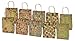 Christmas Medium Gift Bags Kraft with Glitter, 10 Pack