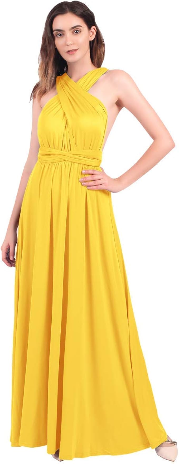 Langes Kleid In Gelb