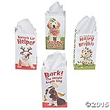 Set of 12 Christmas Holiday Puppy Dog Gift Treat Bags
