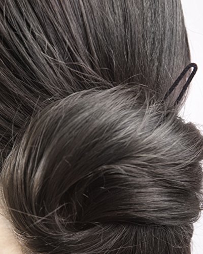 Frenchies Ultra Flocked Extra Soft French Twist Hair Pins: The French Hair Pins for Buns, Updo Hairstyles, Hair Extensions + Wigs - 20 Count Brown