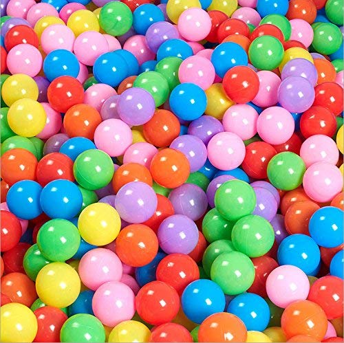 Olymstore 100/200pcs Colorful Ball Fun Soft Plastic Ocean Ball Baby Kid Toy Swim Pit Toy (5.5 cm-100 pcs)
