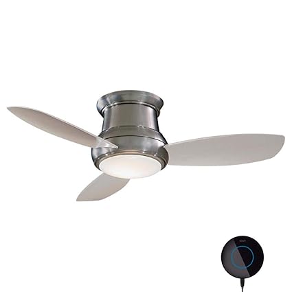 Minka Aire 44 Led Flush Mount Modern Ceiling Fan In Brushed