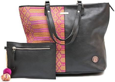 ZACULEO Leather and Cotton Shoulderbag (Black)