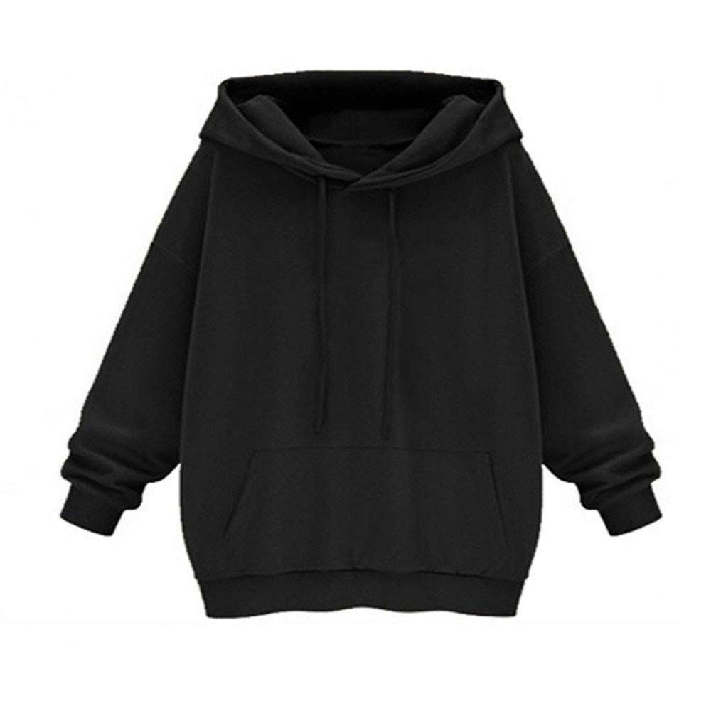 KYLEON Womens Long Sleeve Casual Hoodies Basic Solid Pullover Hooded Sweatshirts Loose Sweaters Jumpers Blouse Tops Shirts