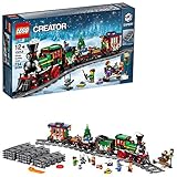 LEGO Creator Expert Winter Holiday Train 10254 Christmas Train Set with Full Circle Train Track, Locomotive, and Spinning Christmas Tree Toy (734 Pieces)