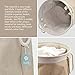 iwill CREATE PRO Pure Natural Linen Folding Household Storage Bin,Jumbo Round Storage Container (16.5