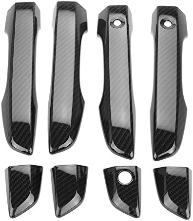 Yctze 8Pcs ABS Door Outside Handle Cover Replacement for Civic 2016-2018 Black