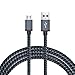 BeneStellar Micro USB Cable 3-Pack 6ft / 1.8m, Premium Nylon Braided USB 2.0A Male to Micro B Charging Charger for Samsung, LG, Motorola, HTC, Sony, PS4, Nokia, Android Devices and More (Black)
