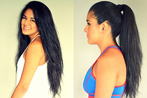 Burlybands - The Ultimate Hair Ties for Thick Heavy or Curly Hair. No Slipping Damage Breaking or Stretching Out. Seamless Ponytail Holders Scrunchies Sports Hair Ties for Thick Hair (Black)