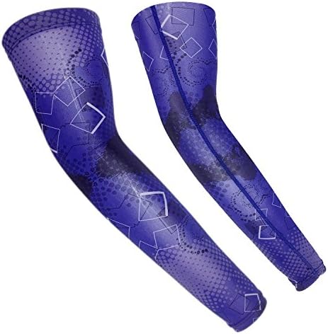 JuneJay Cooling Arm Sleeves Unisex Sun Block UV Protection Cooler Protective Hands Arm Cover Long Sleeve Glove for Outdoor Activities Skin Protection,2017 New Products! (Blue)