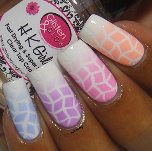 Original Diamond Stencils Nail Vinyls By Twinkled T - 1 Sheet of 16 Stencils