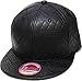 KNW-1503 BLK Classic Snapback Hat Blank Cap Underbrim Cotton Wool Blend Flat Visor Adjustable Unisex