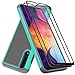 Dahkoiz for Samsung Galaxy A50 Case with Tempered Glass Screen Protector, Dual Layer Drop Protection Cover Protective Phone Case for Samsung Galaxy A50/A50S/A30S, Mint