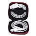 eBoot Earphone Square Carrying Case Earbud Storage Pouch with Carabiner for Cellphone Headset Earbuds and USB Cable, 5 Colors