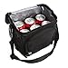 Fit & Fresh Small Cooler Bag Lunch Bag Insulated Tote Bag Soft Sided Thermal Bag for Men/Women/Work/Lunch/Fishing/Golfing/Beach/Camp/Picnic, Black