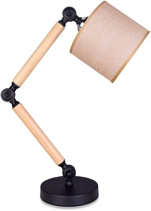 Amazon Com Wsjtt Table Lamp Nightstand Lamp For Kids Bedroom Small Lamp For Boys Bedrooms Wooden Foldable Swing Arm Desk Lamp Solid Wood Adjustable Bedroom Bedside Desk Lamp Home Kitchen