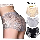 BOSSXIN Women's Sexy Lace Comfort Revolution Seamless Halo Brief Panty