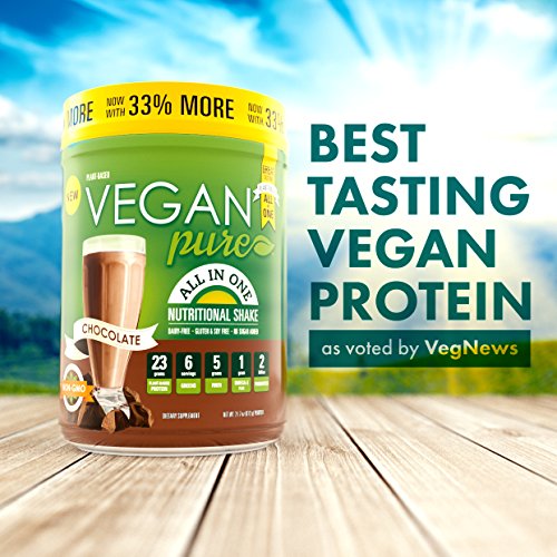 Vegan Pure All In One Nutritional Shake, Vegan Vanilla Flavor Plant-Based Protein Powdered Drink, 1.34 Pounds (12 Servings), Dairy Free, Soy Free & Made with Gluten-Free Ingredients - Thumbnail 2