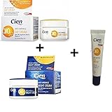 Set of 3 Anti-Wrinkle DAY CREAM - NIGHT CREAM - EYE CREAM - with q10, Hyaluronic Acid & Vitamin E