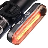 Colorday Ultra Bright Bike Tail Light USB Rechargeable Waterproof Bicycle Rear Light - Large Button Safety Light – Easy to Install High Intensity Rear LED Accessories Fits on Any Bikes, Helmets